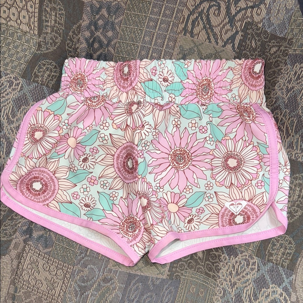 Roxy Floral Pink and Mint 3T Shorts